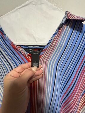 Investments Multicolor Striped Blouse  - Blue, Red, Black & Cream